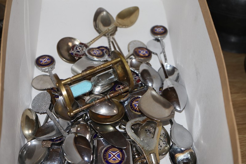 Nautical interest: A quantity of metal ware and plated items